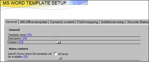 word template creation